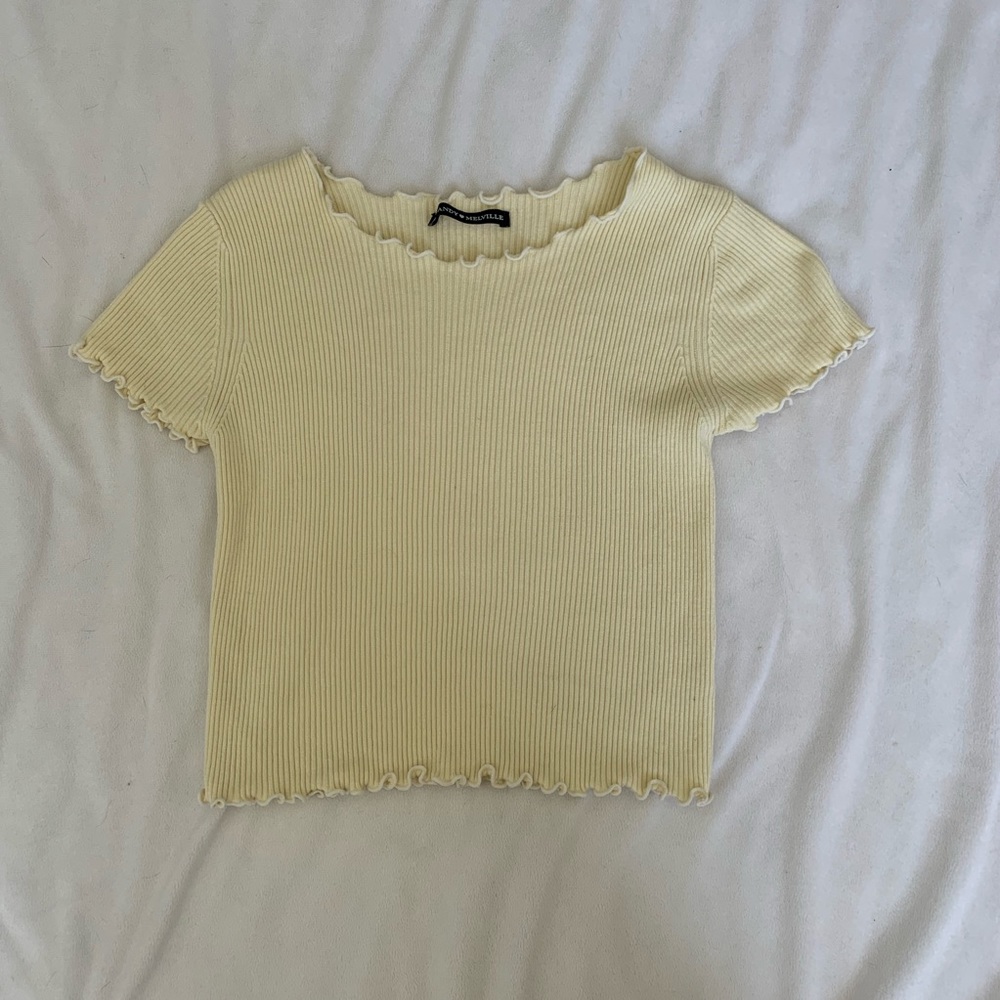 Pastel yellow crop top